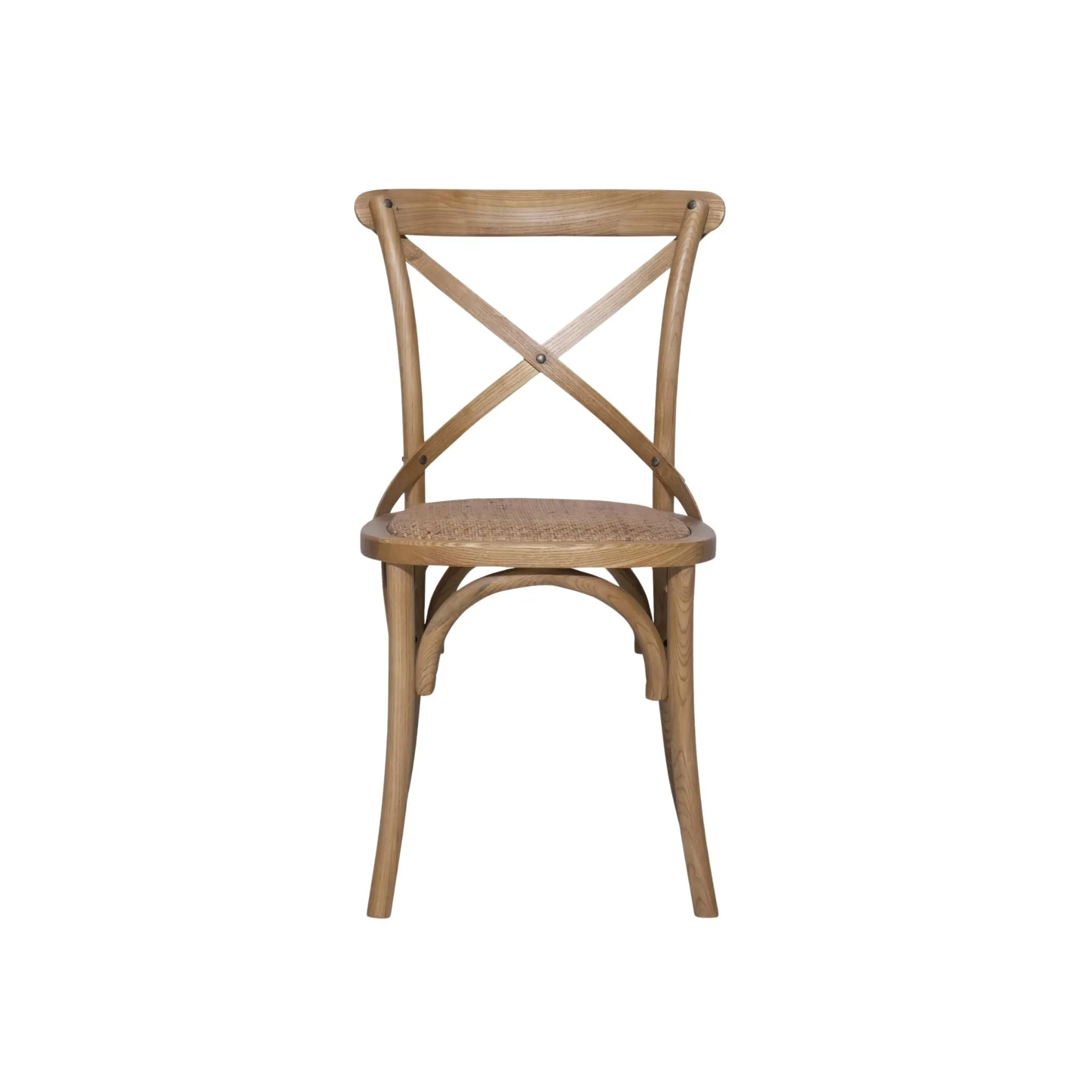 Hampton Dining Chair Natural Oak with Natural Oak Cross Back - Solid Lacquered Oak