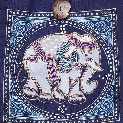 Handcrafted "Lucky Elephant" Shoulder Bag