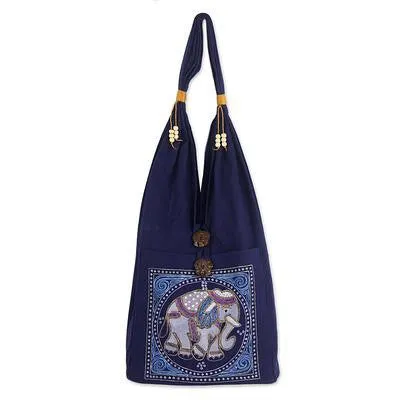 Handcrafted "Lucky Elephant" Shoulder Bag