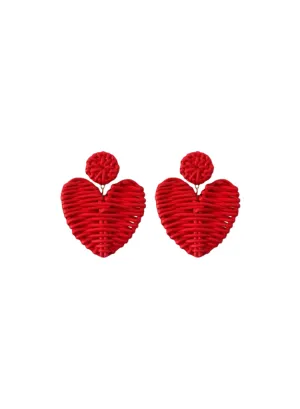 Heartbreaker Rattan Heart Earrings