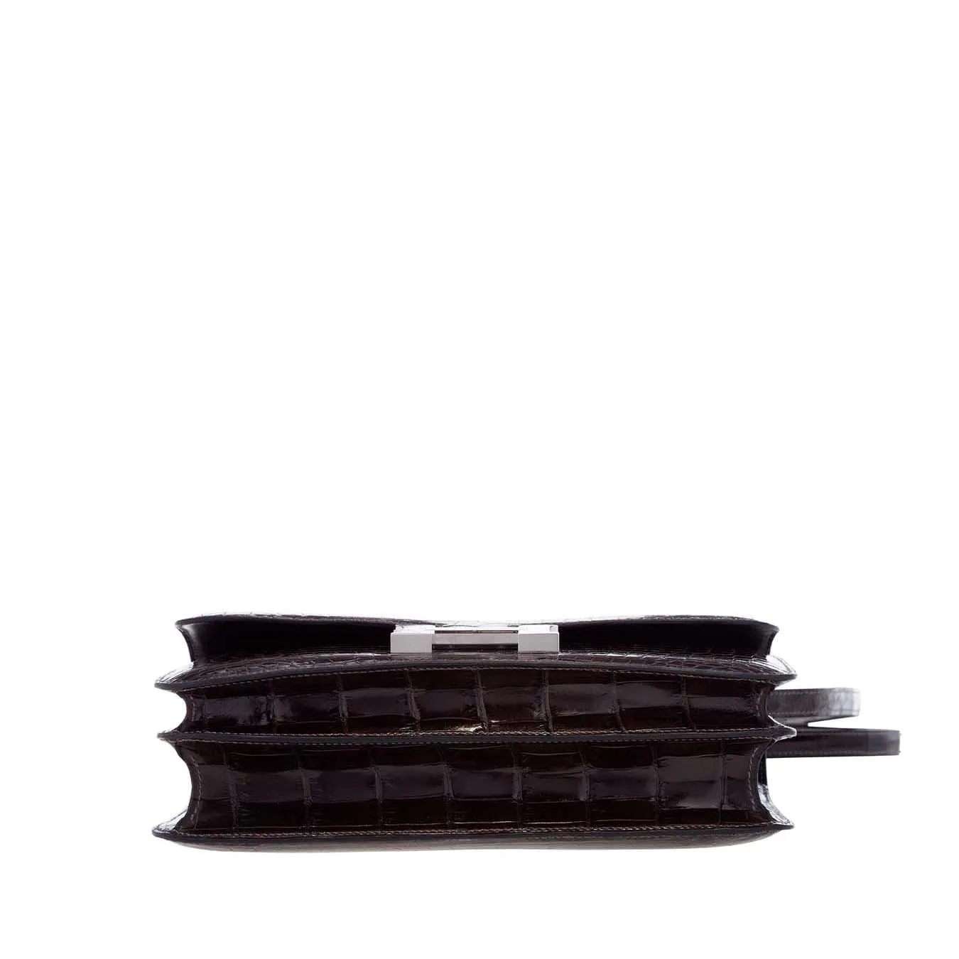 Hermes Graphite Niloticus Crocodile Constance Elan Bag Palladium Hardware