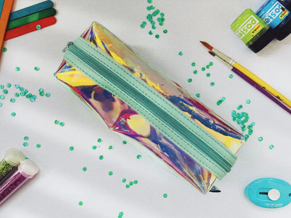Holographic Clear Makeup Pouch and Pencil Case