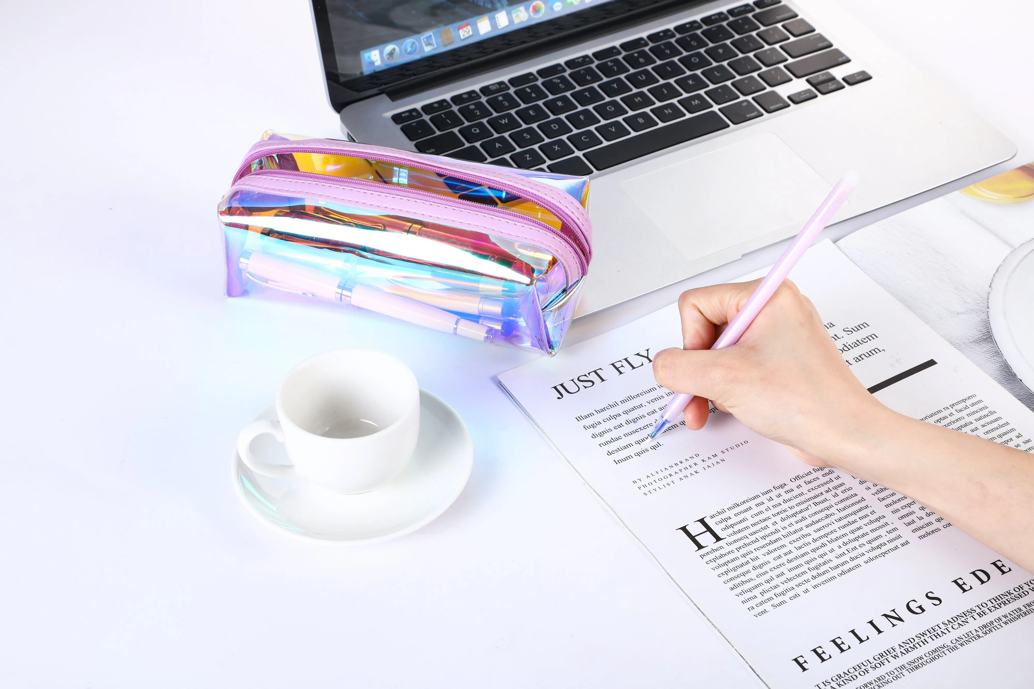 Holographic Clear Makeup Pouch and Pencil Case