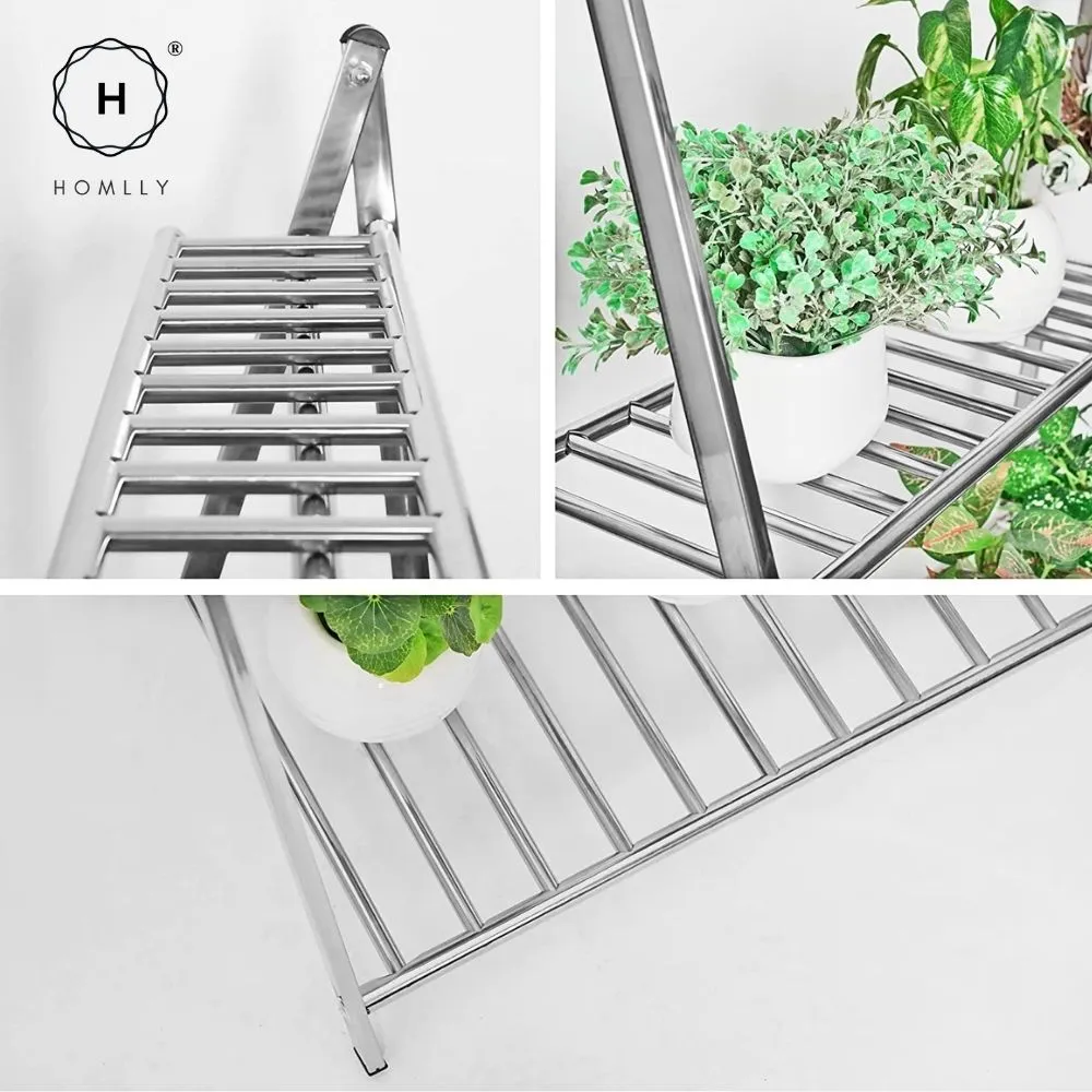 Homlly 2 / 3 Tier Stainless Steel Flower Planter Organizer Rack
