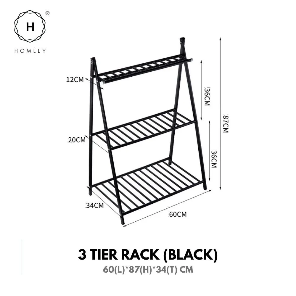 Homlly 2 / 3 Tier Stainless Steel Flower Planter Organizer Rack
