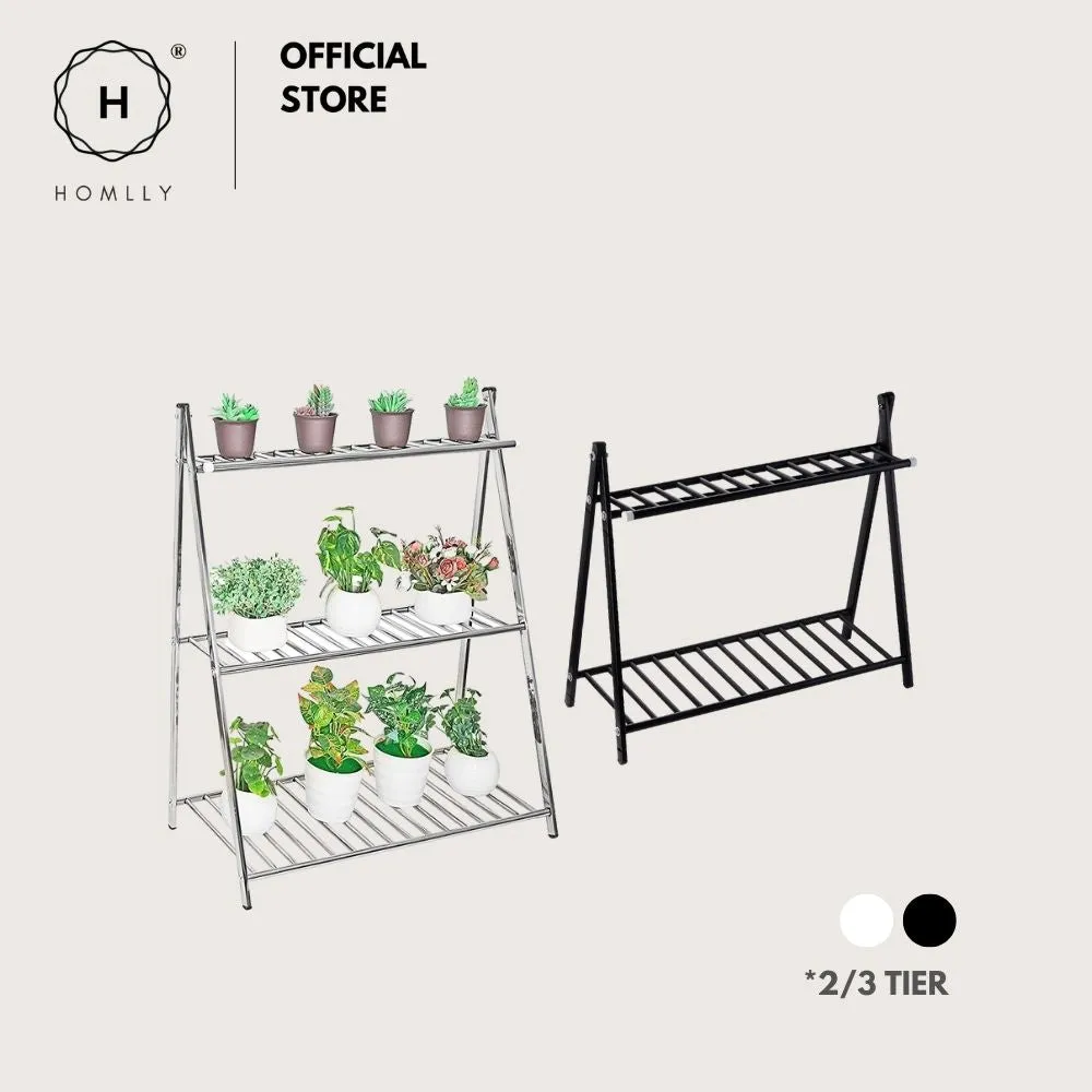 Homlly 2 / 3 Tier Stainless Steel Flower Planter Organizer Rack