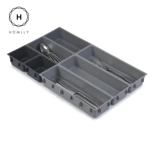 Homlly 7 Pieces Drawer Organizer Set (Grey)