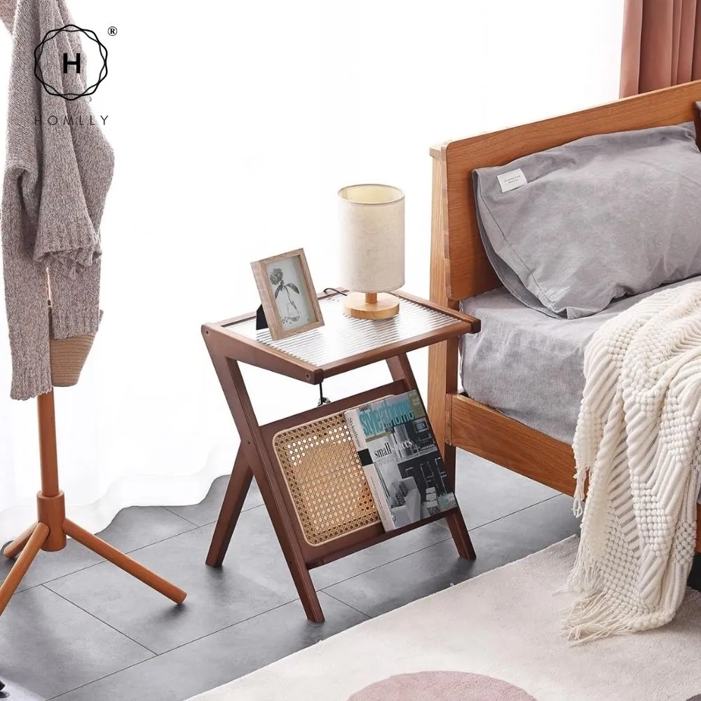 Homlly Z Rattan Side Table