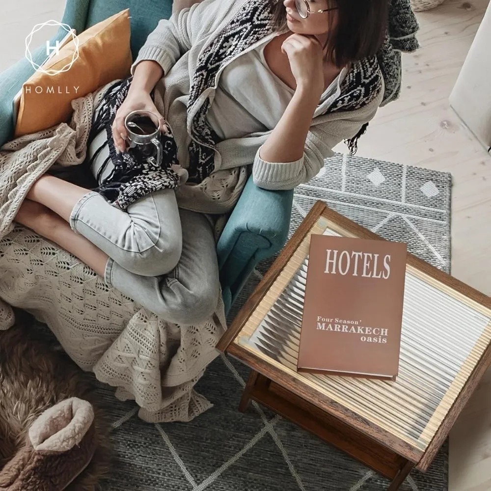 Homlly Z Rattan Side Table