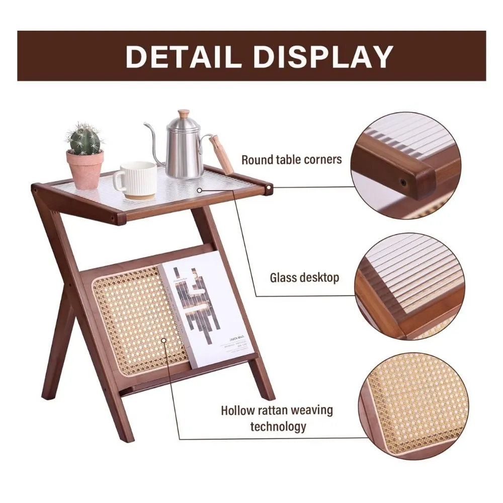 Homlly Z Rattan Side Table