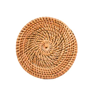 HONEY RATTAN COASTER SET (Set of 6) by POPPY   SAGE