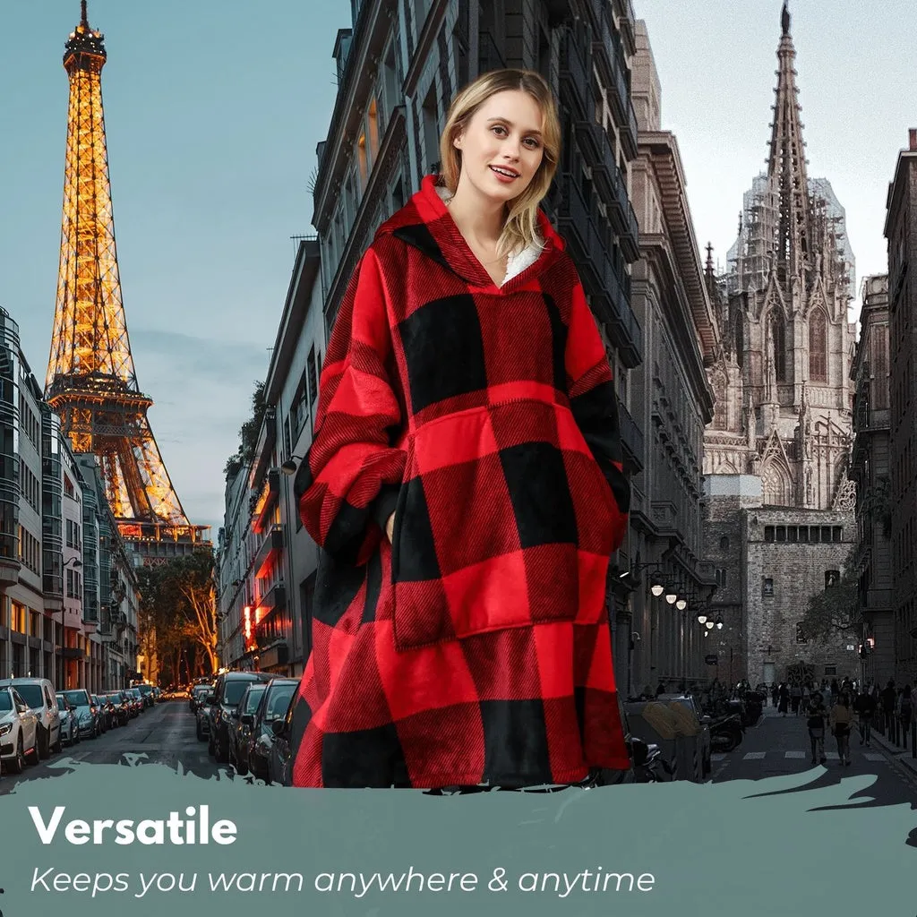 Hoodie Blanket Adult Larger Lattice