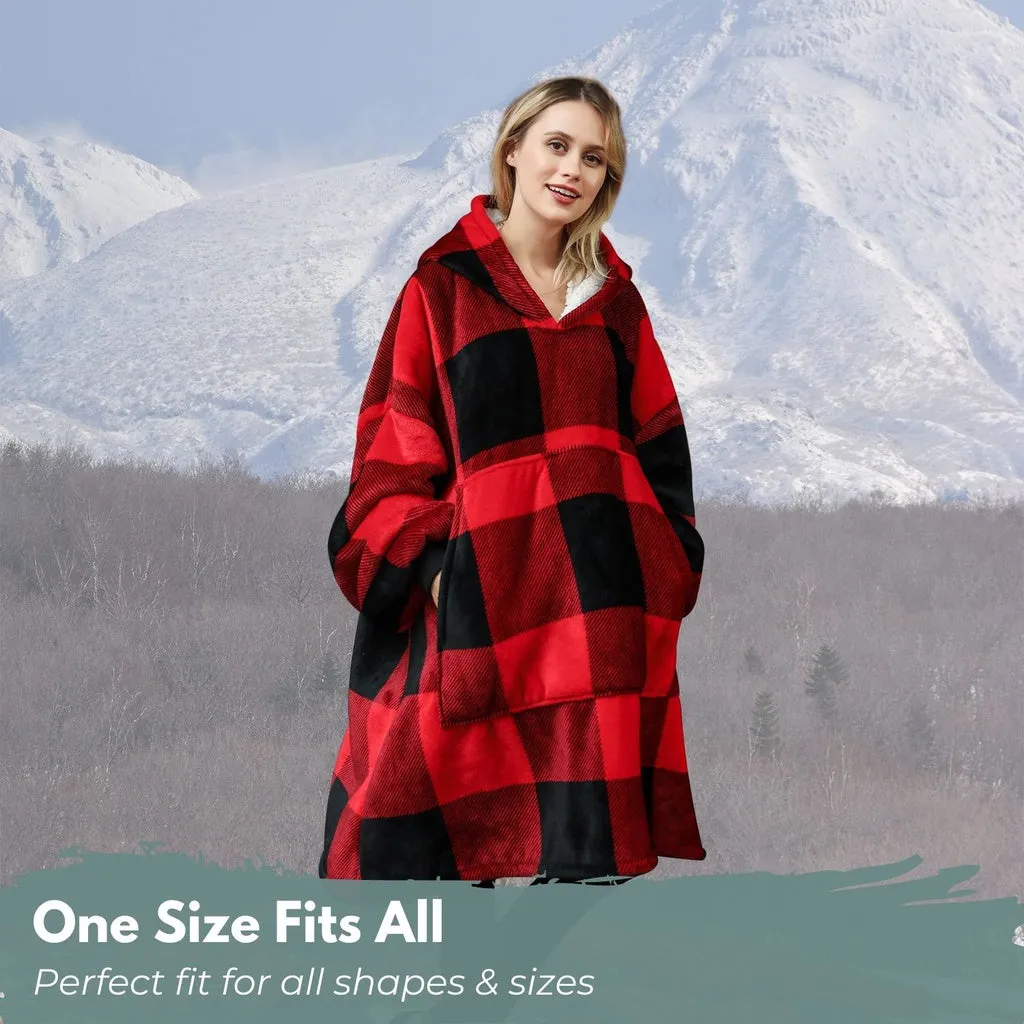 Hoodie Blanket Adult Larger Lattice