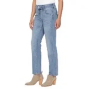 Hudson Womens Premium 5- Pocket Midrise Strait Stretch Denim Icy Blue Various Sz