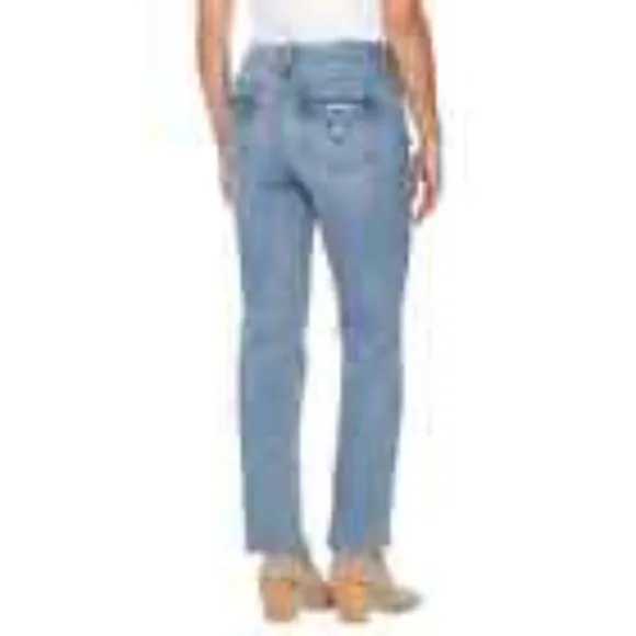 Hudson Womens Premium 5- Pocket Midrise Strait Stretch Denim Icy Blue Various Sz
