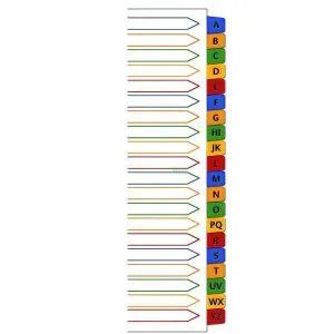 iFax PP Colour Index Divider 4AZC (A to Z)