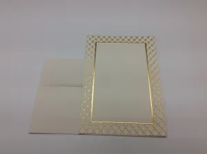 IMPRINTABLE INVITATION-FXD- ECRU WITH GOLD