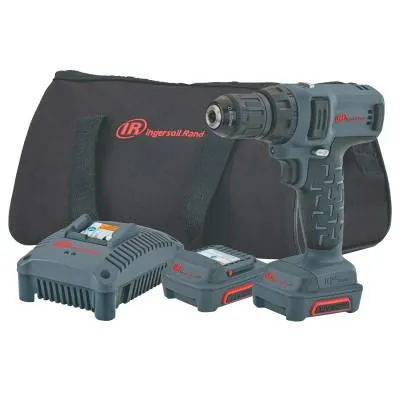 Ingersoll Rand IQV12 Series Drill/Driver Kits, 3/8 in Chuck, 205 in lb Torque, D1130-K2