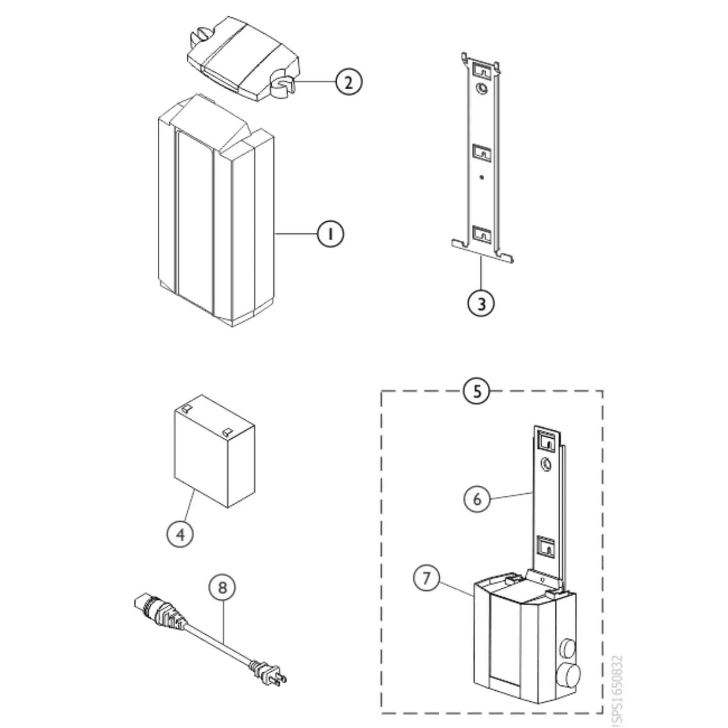 Invacare Battery Pack and Hardware for ISA Compact Invacare Hoyer Lift
