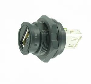 IP67 USB A Panel coupler F/F Lock type