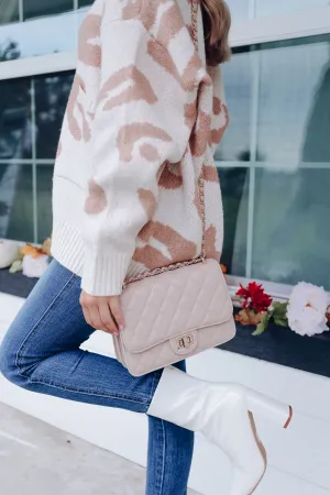 It's Perfect Quilted Crossbody Purse - Nude