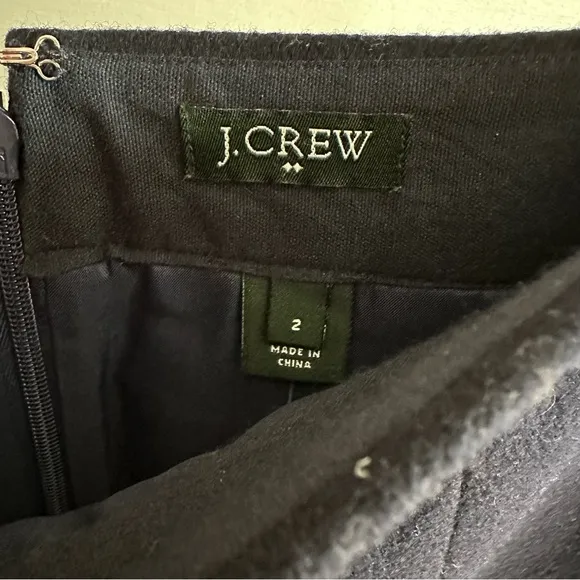 J. Crew Double Serge Wool Mini, Navy, size 2