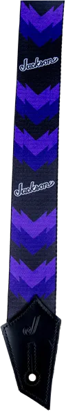 Jackson Strap with Double V Pattern, Black/Purple