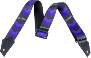 Jackson Strap with Double V Pattern, Black/Purple