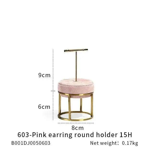 Jewelry Shop Display - Pink Necklace Holder & Earring Organizer