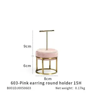 Jewelry Shop Display - Pink Necklace Holder & Earring Organizer