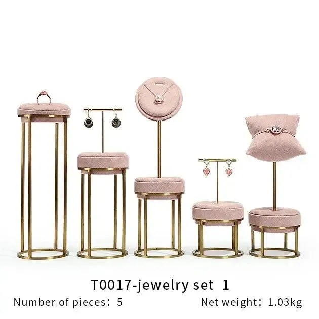 Jewelry Shop Display - Pink Necklace Holder & Earring Organizer