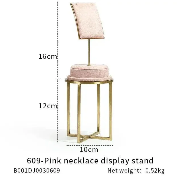 Jewelry Shop Display - Pink Necklace Holder & Earring Organizer
