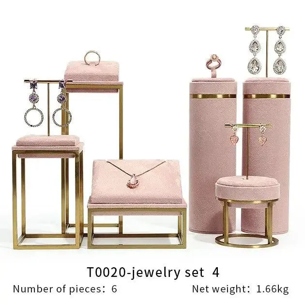 Jewelry Shop Display - Pink Necklace Holder & Earring Organizer
