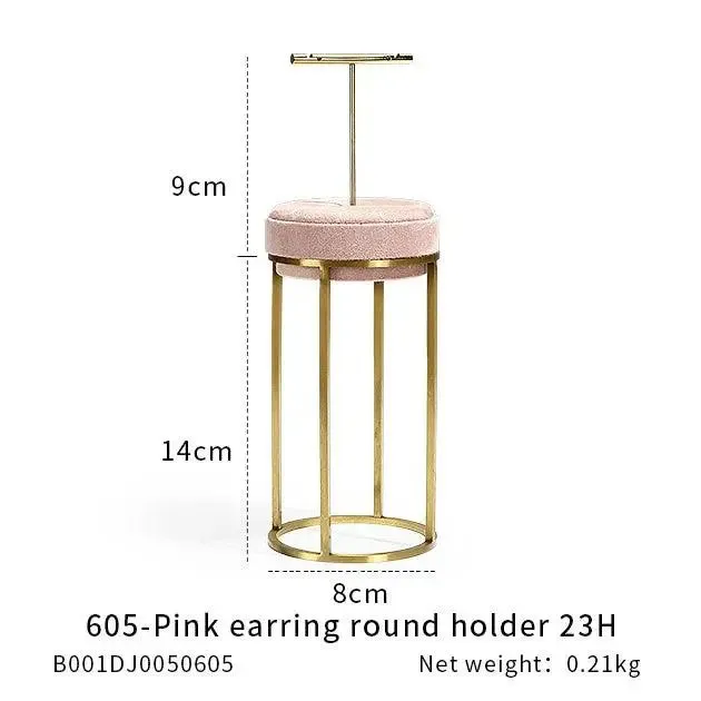 Jewelry Shop Display - Pink Necklace Holder & Earring Organizer