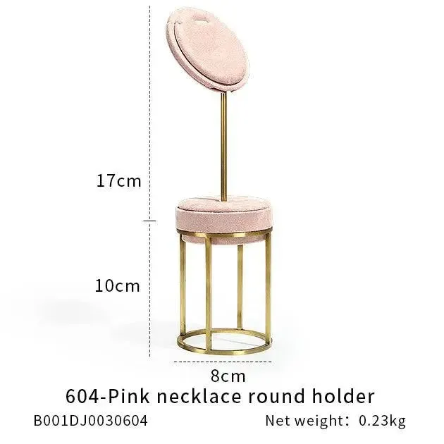 Jewelry Shop Display - Pink Necklace Holder & Earring Organizer