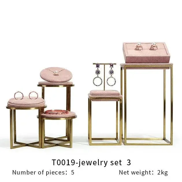Jewelry Shop Display - Pink Necklace Holder & Earring Organizer