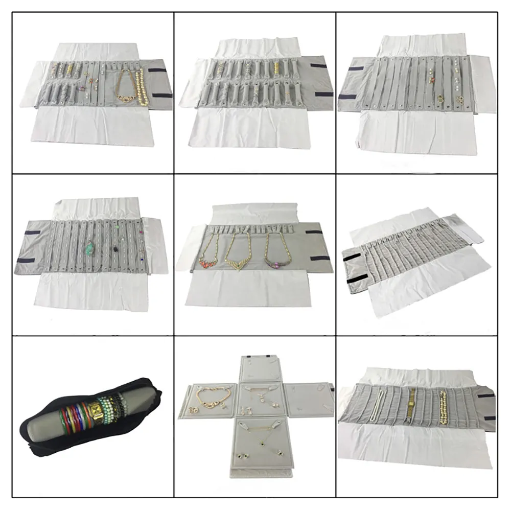 Jewelry Travel Rolls Accessories Organizer Storage Jewelry Display Multipurpose