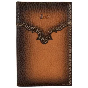 Justin Burnished Brown Low Profile Rodeo Wallet