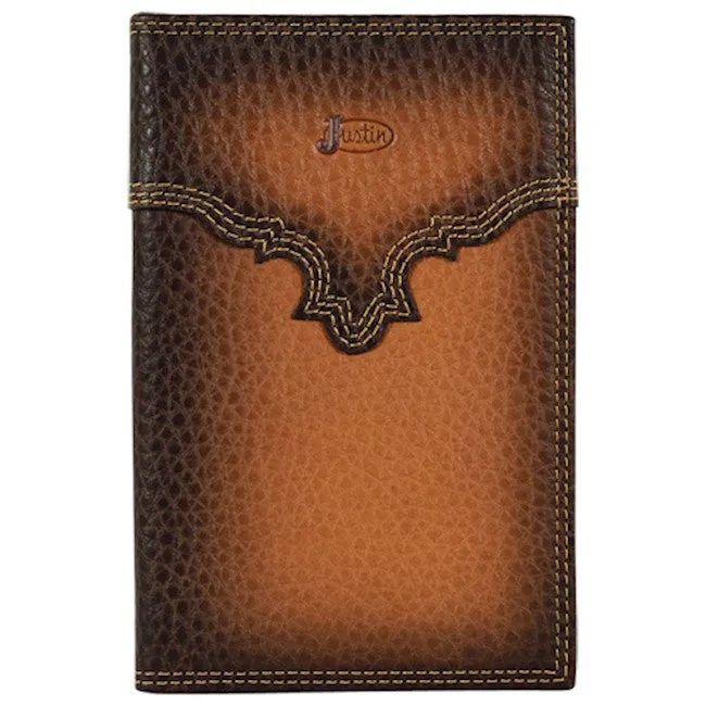 Justin Burnished Brown Low Profile Rodeo Wallet