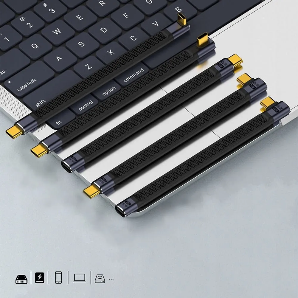 Kabel USB-C Kątowy - 40GBPS 8K 240W 13cm  - v3