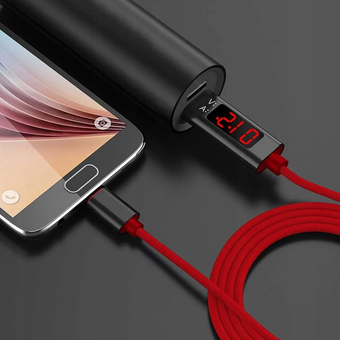 Kabel z Miernikiem Napięcia, Wzmacniany Oplotem