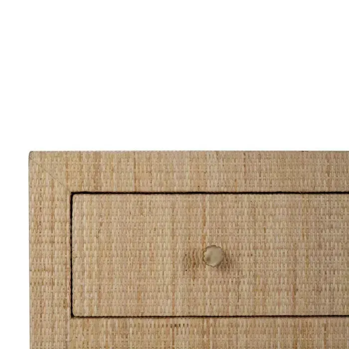 Kagu 3 Drawer Dresser Wrapped in Natural Rattan