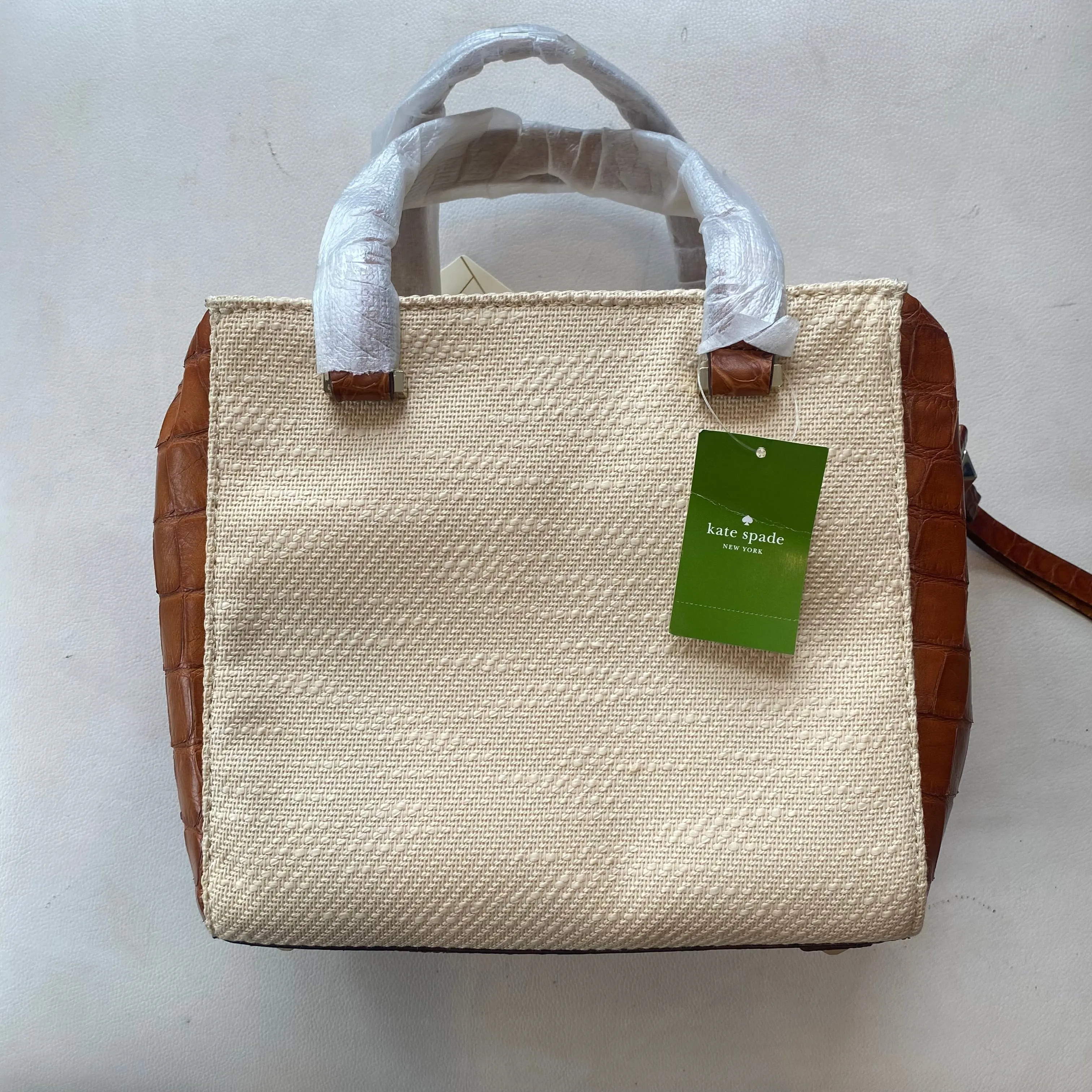 KATE SPADE 2 Park Avenue Luxe Small Beau Madison Ave Croc Leather Hand Bag NWT