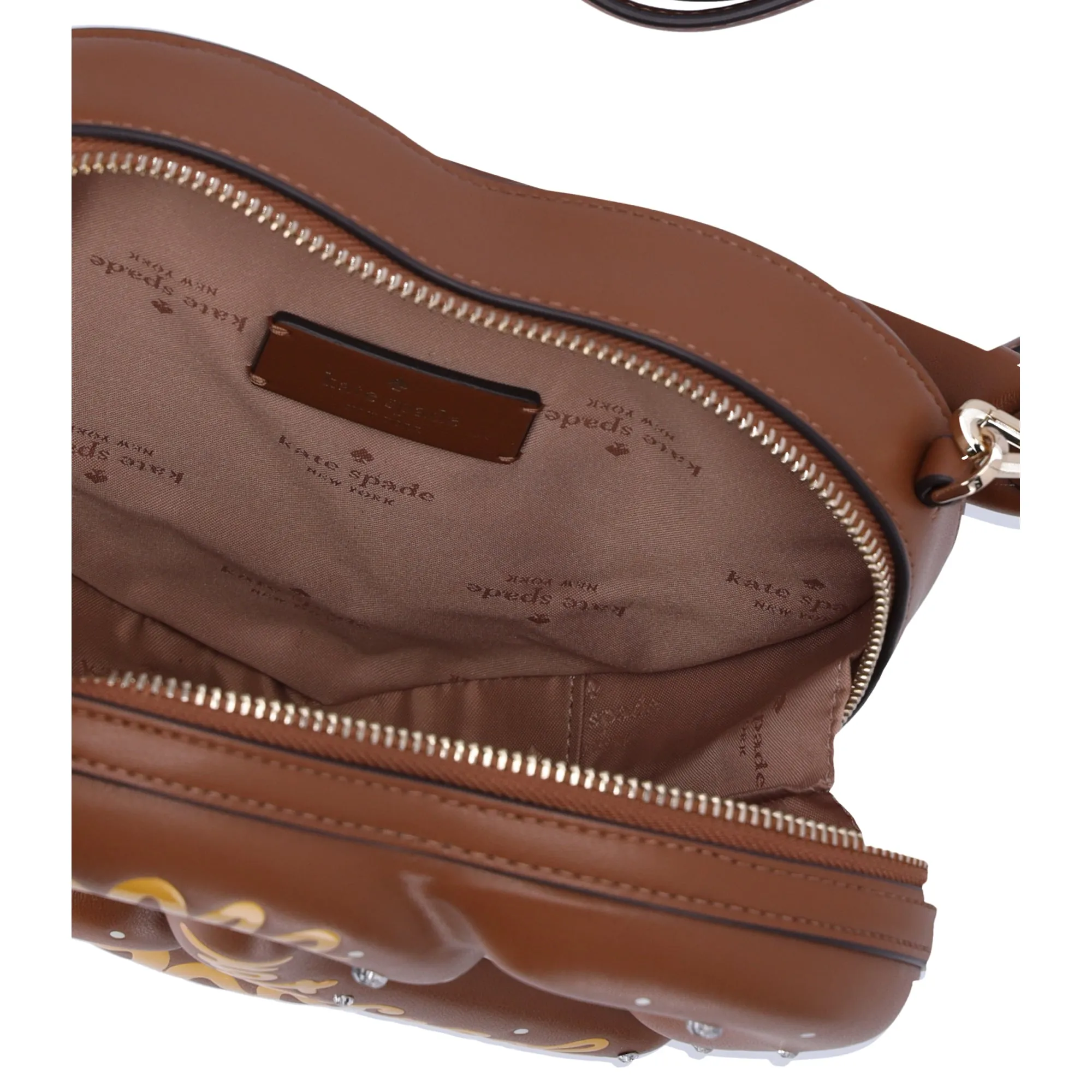 Kate Spade 3D NYC Pretzel Crossbody Brown Leather Bag KI974 Novelty