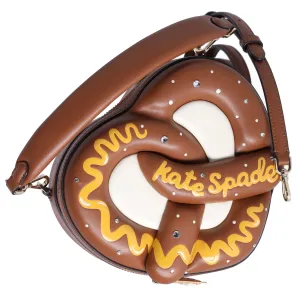 Kate Spade 3D NYC Pretzel Crossbody Brown Leather Bag KI974 Novelty