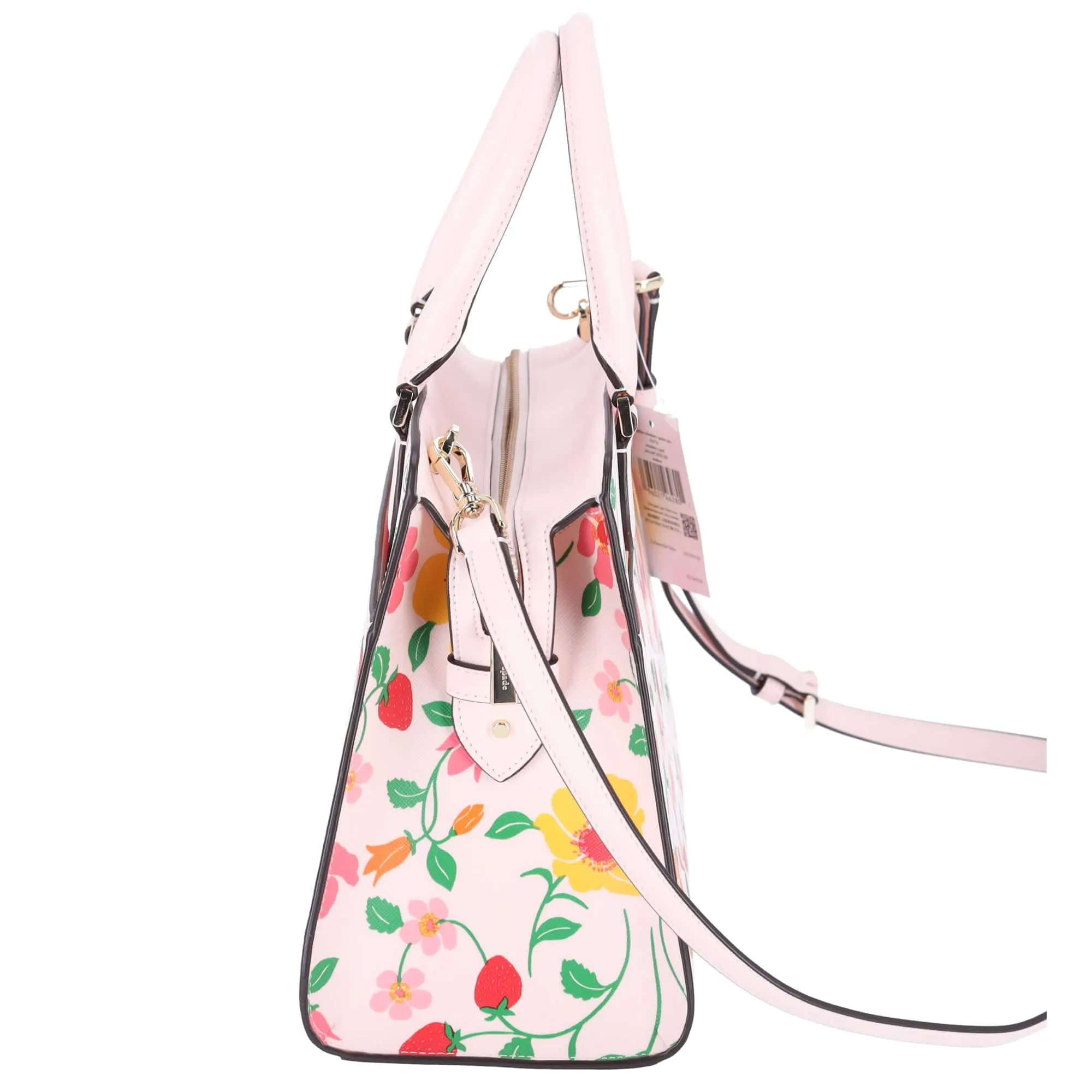 Kate Spade Madison Medium Top Zip Satchel Pink Multi Strawberry Garden Floral
