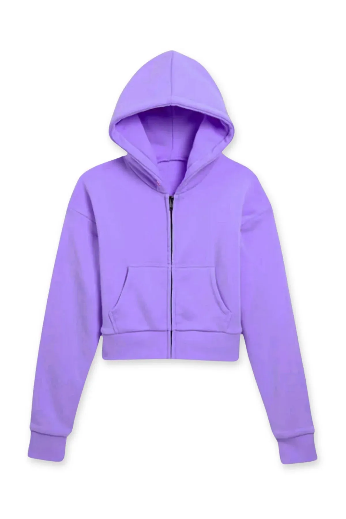 KATIEJ NYC- TWEEN DYLAN ZIP CROP HOODIE (so violet)