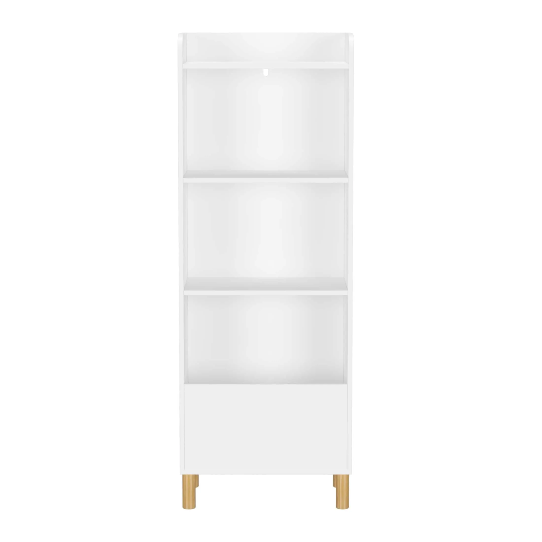 Kids 4-Tier Bookcase Toy Storage Cabinet Organizer White Modern