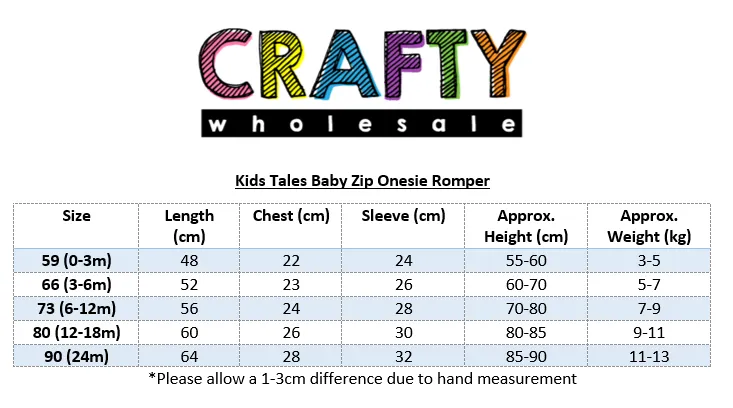 Kids Tales Baby Zipped Romper Sleepsuit - Teal