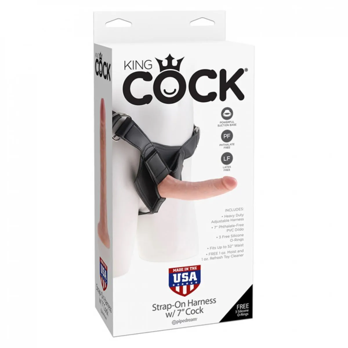 King Cock Strap On Harness 7 Inch Cock